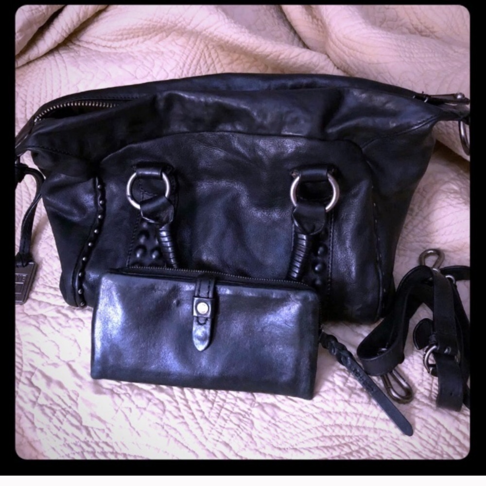 Frye Roxanne Satchel and wallet lot